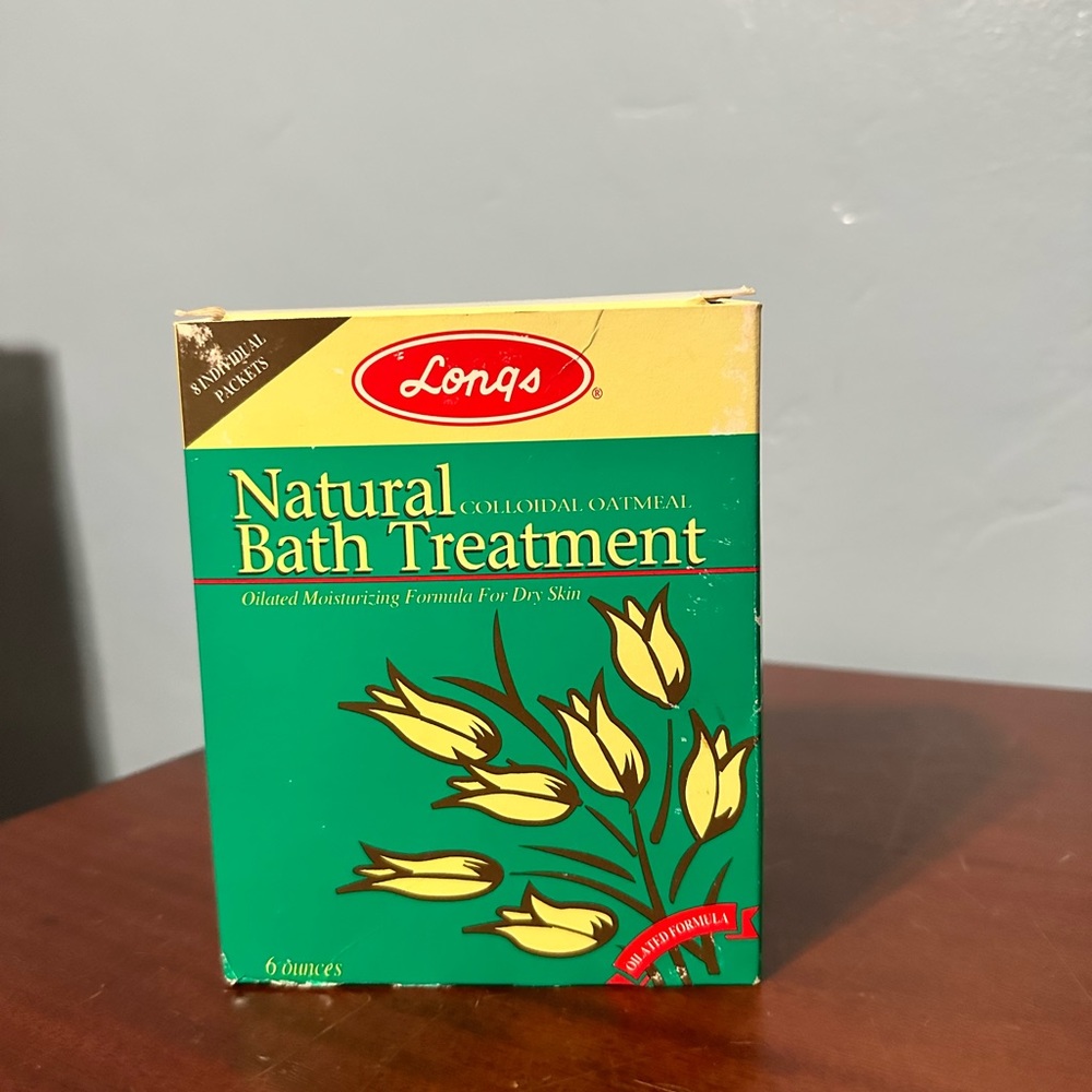 Vintage Longs Drugs Natural Colloidal Oatmeal Bath Treatment 8 Packets Decor